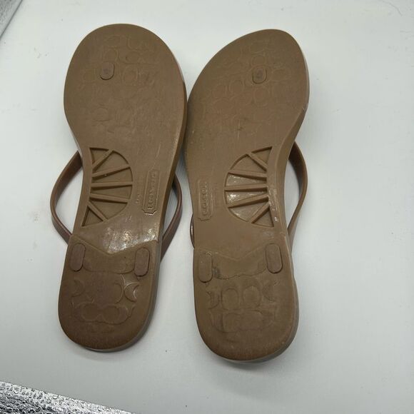 Coach Landon Jelly Flip Flops with Bow Accents Size 6B - Picture 12 of 13